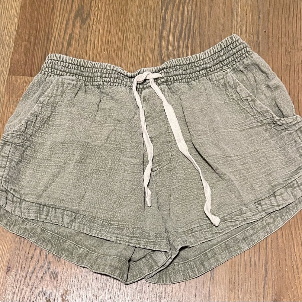 Ripcurl green linen shorts xs/s